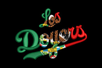 do embroidery digitizing logo, convert into dst in quickly