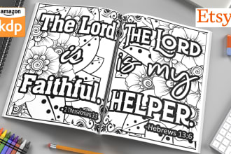 design unique and custom bible verse coloring pages kdp etsy