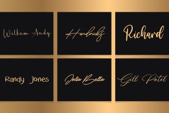 design signature, typography, handwritten, custom font and text logo