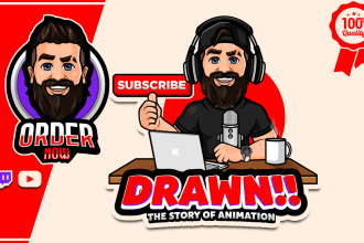 design an awesome mascot logo for your podcast or youtube