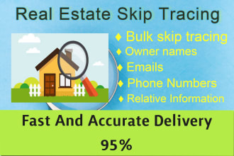 do bulk skip tracing for real estate property