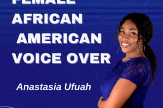 create a natural urban african american female voice over