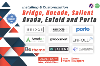 install bridge, uncode, salient, avada, enfold, porto, the7, and betheme