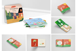 do realistic 3d children story book, novel, kindle ebook and lifestyle mockups