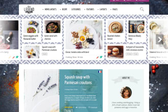 make a automated recipe wordpress website or food blog site