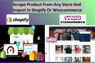 do scrape products and upload in shopify or woocommerce