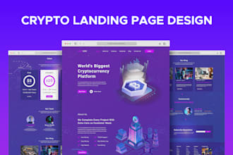 do cryptocurrency trading UI UX web landing page design