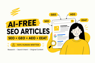 write well researched ai free SEO articles and blogposts