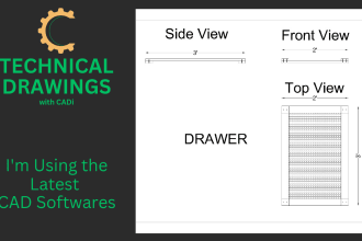 create autocad mechanical orthographic projection drawing