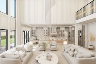 do living room interior design and rendering