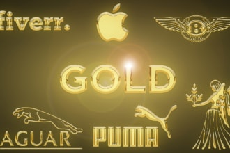 create an image or text into gold