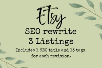 optimize your etsy SEO by writing your etsy titles and tags