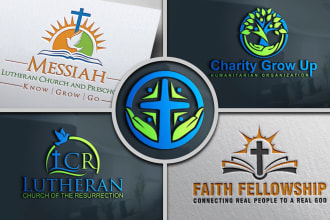 do church ministry charity nonprofit organization and health logo