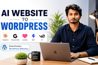 convert claude ai, claude code, lovable, bolt, or v0 website to wordpress