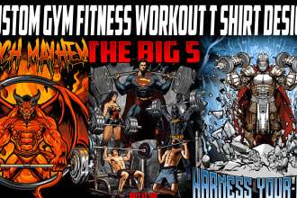 draw gym fitness sports t shirt design