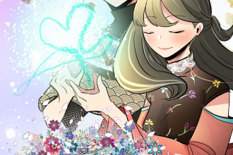 make you an anime or manga or manhwa illustrations