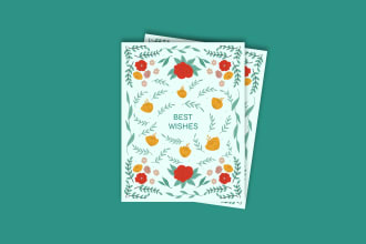 create beautiful greeting card with beautiful  floral
