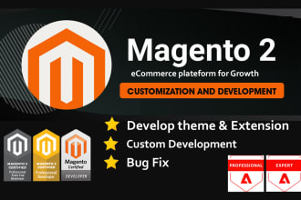 fix bug , develop, customize, maintain, magento 2 store