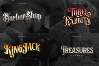 create vintage text effects logo classic for your brand