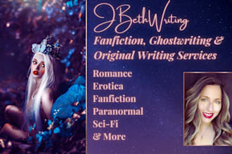 write or ghostwrite your fanfiction, romance, scifi, fantasy, or spicy story