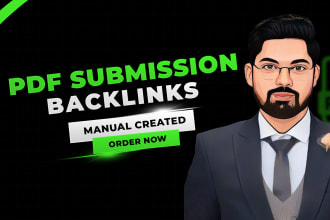 create manual backlinks using PDF submission and article submission