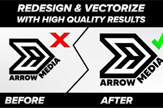 redesign, resize, vectorize, convert and optimize your logo