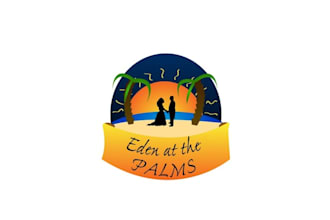 do amazing classic nice eden palms logo branding package