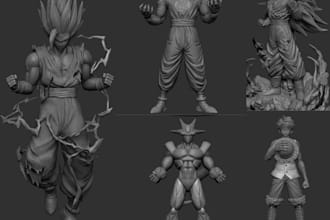 create a 3d model of the anime 3d characters for your 3d print