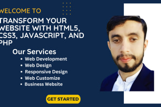transform your website with HTML5, css3, javascript, and PHP