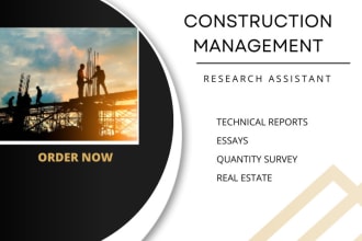 do construction management and quantity surveying related research and reports
