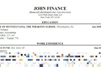 edit your finance job resume