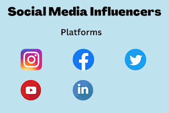 provide you social media influencers list of your targeted niche
