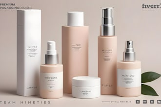 design cosmetics label packaging or complete branding