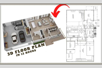 make fantastic 3d floor plan in 12 hours in sketchup