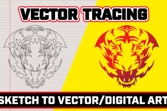 redraw, trace, remake, recreate or redesign your logo, image, text, sketch