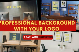 create google meet and zoom virtual background with your logo
