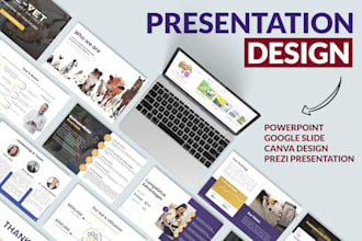 design powerpoint PPT presentation, canva and google slides