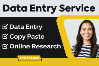 do data entry, copy paste, online research and typing jobs