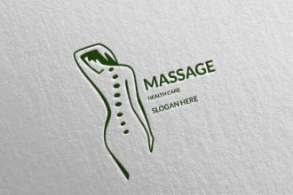 do elegant massage logo design with unlimited revision