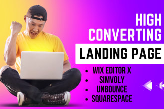 design landing page on webflow wix studio, mailchimp email marketing, automation