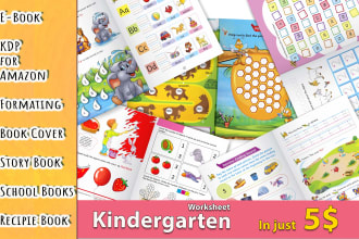 do KDP kindergarten worksheet children activity book design