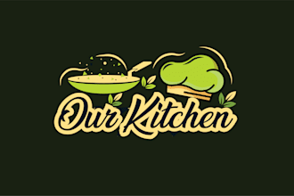 design unique kitchen, cafe, shopify, or minimal logo for your brand