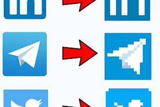 rebrand your logo by converting it into pixel art