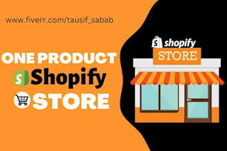 create one product shopify store or product landing page using pagefly, gempages