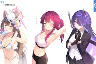 draw anime fanart and original character