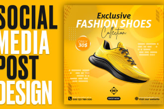 design attractive social media posts, banner ads