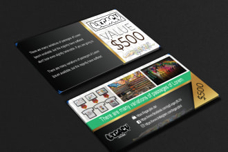 design awesome post card, gift card, gift voucher in 6days