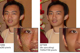 upsize, upscale and increase the resolution of your image