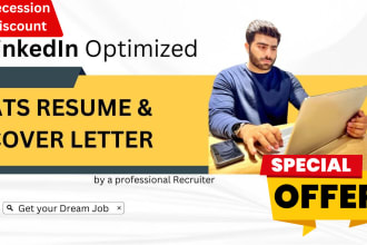 write a professional resume, cover letter, cv, and linkedin
