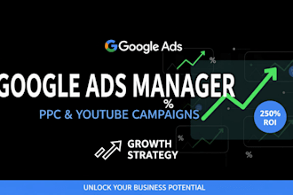 be your google ads manager, PPC, youtube ads campaign, adwords
